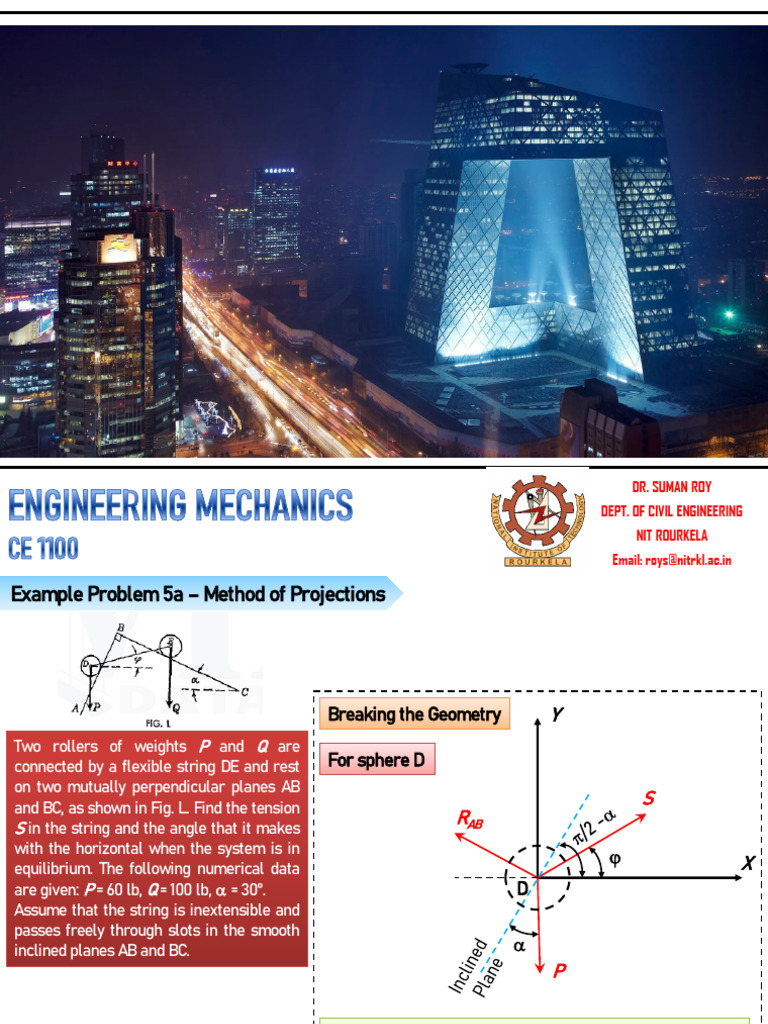 Method of Projections in Civil Engineering | PDF | Rotation | Force