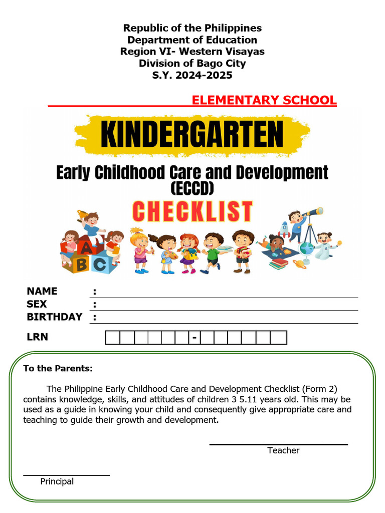 Revised Philippine ECD Checklist Form | PDF | Child Development | Hand