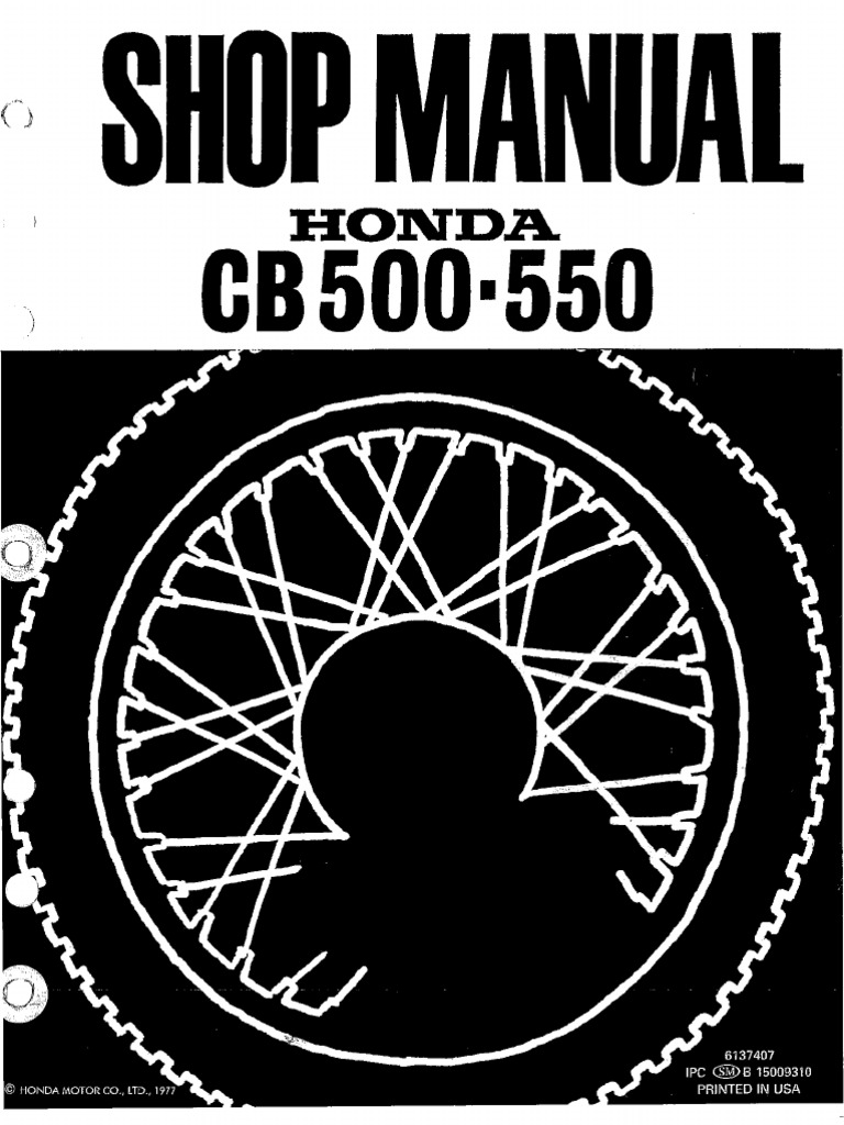 Shop Manual CB500-550 | PDF