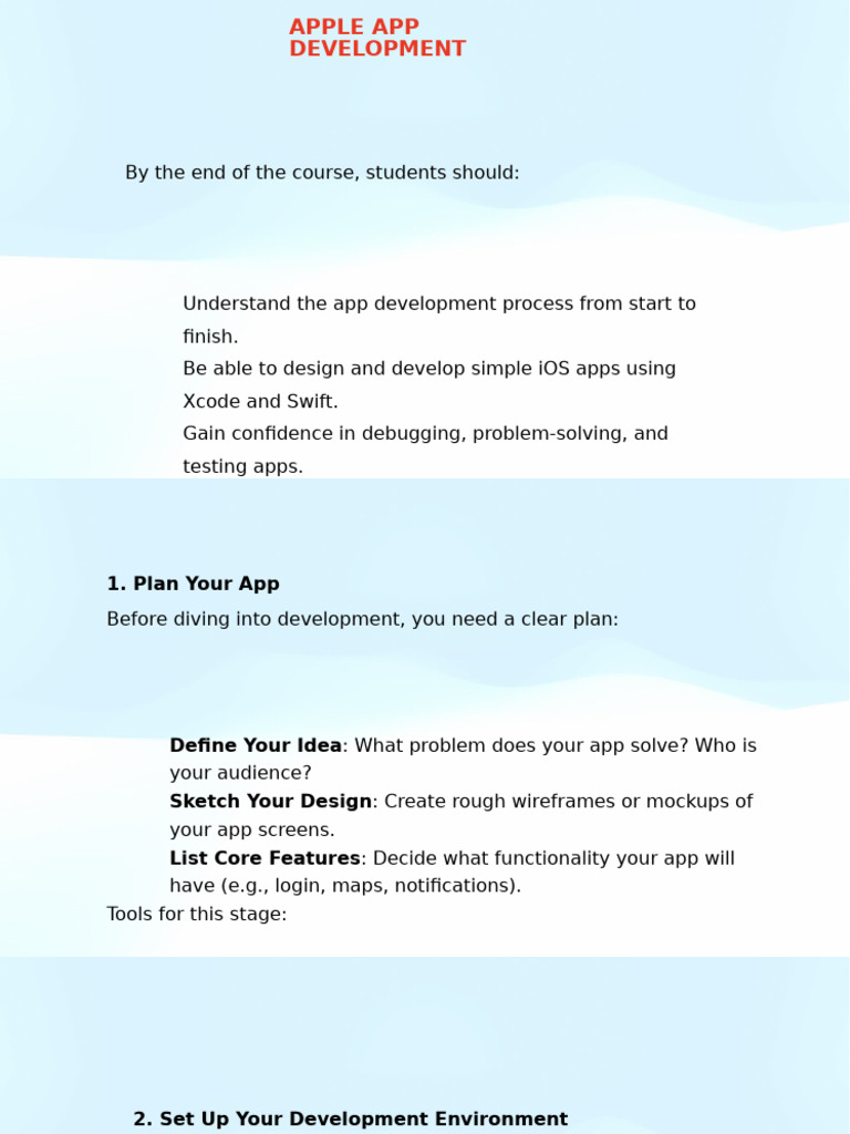 Apple App Development | PDF | Ios | Xcode