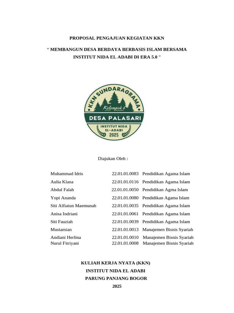 KKN Desa Berdaya Berbasis Islam 2025 | PDF