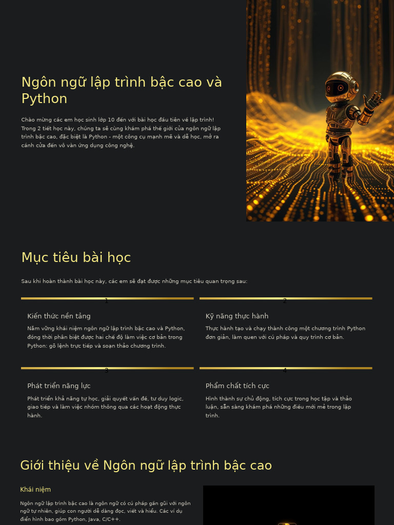 Ngon Ngu Lap Trinh Bac Cao Va Python | PDF