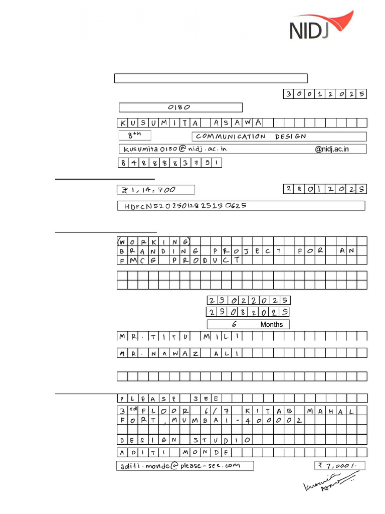 Graduation Project Registration Form | PDF