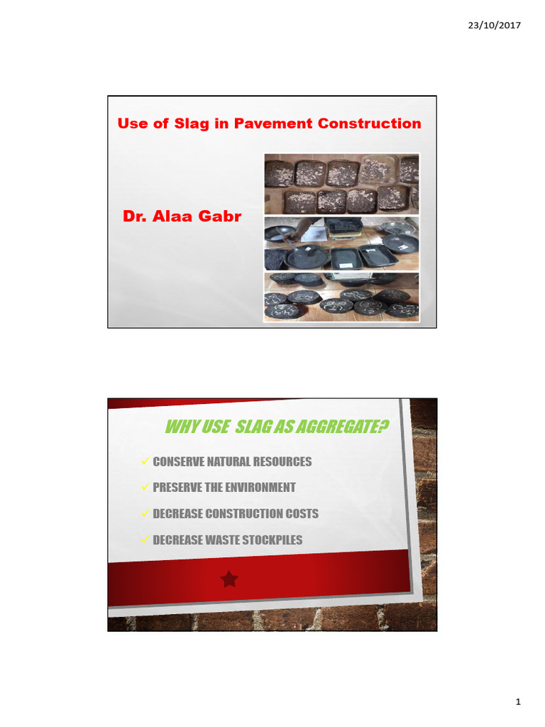 Slag Utilization in Pavement Construction | PDF | Construction ...