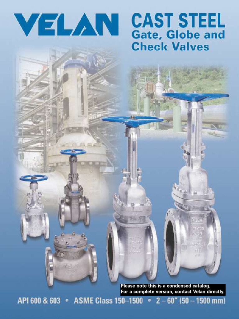 API 600 Gate Valve Specifications | PDF | Valve | Metals