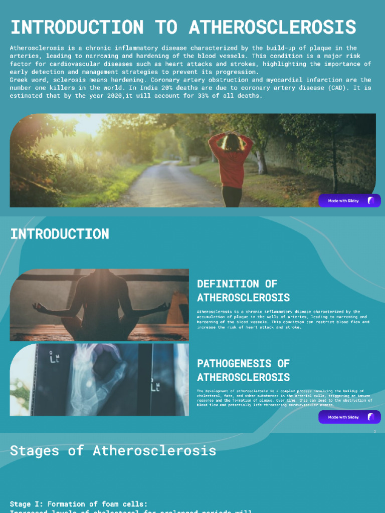 Intro and Stages of Atherosclerosis | PDF
