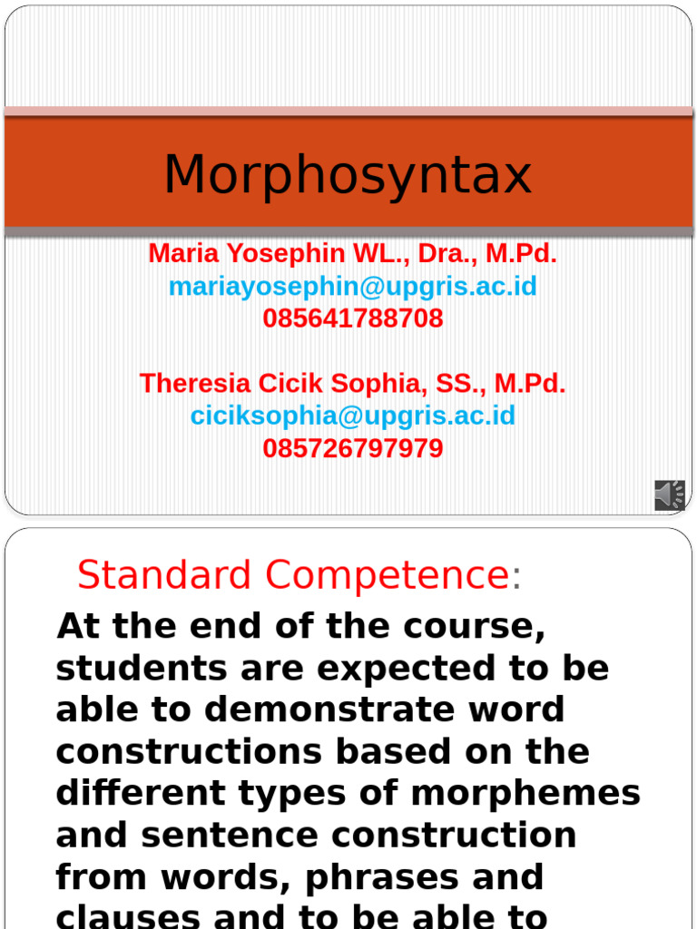 Understanding Morphosyntax in English | PDF | Morphology (Linguistics ...