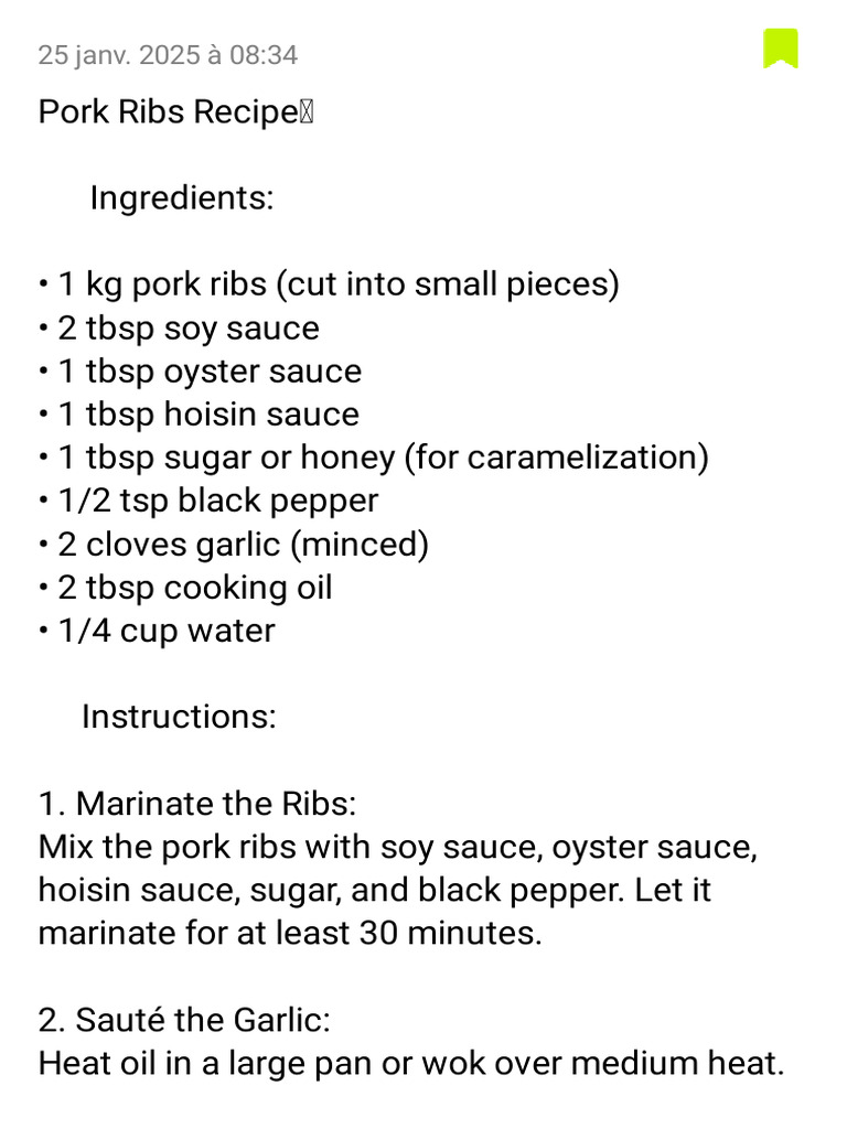 Pork Ribs PDF | PDF