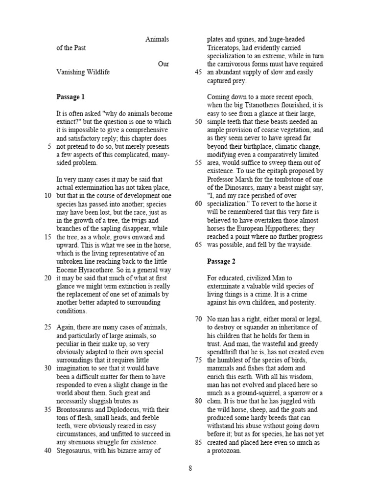 Practice Session (4) Reading | PDF | Zoology
