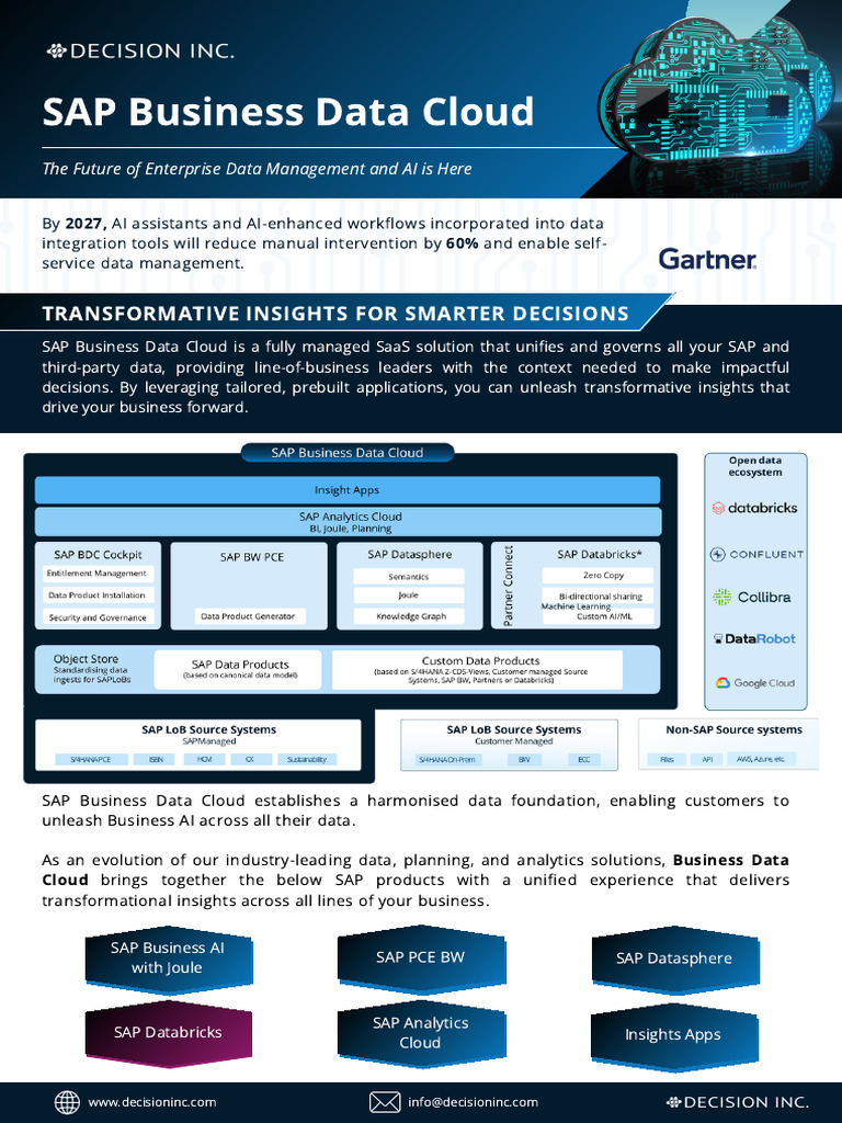 SAP Business Data Cloud Overview | PDF | Artificial Intelligence ...
