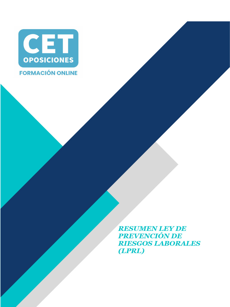 Resumen Ley de Prevención de Riesgos Laborales | PDF | Residuos ...