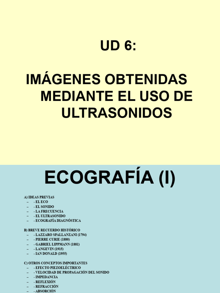 Ultrasonidos y Ecografía: Fundamentos Esenciales | PDF | Ultrasonido ...
