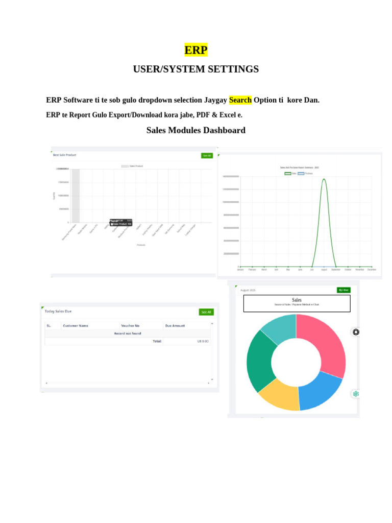 ERP Software User and System Settings Guide | PDF | Business