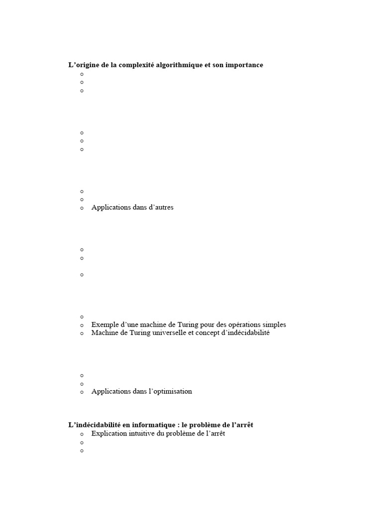 Complexité algorithmique et applications | PDF