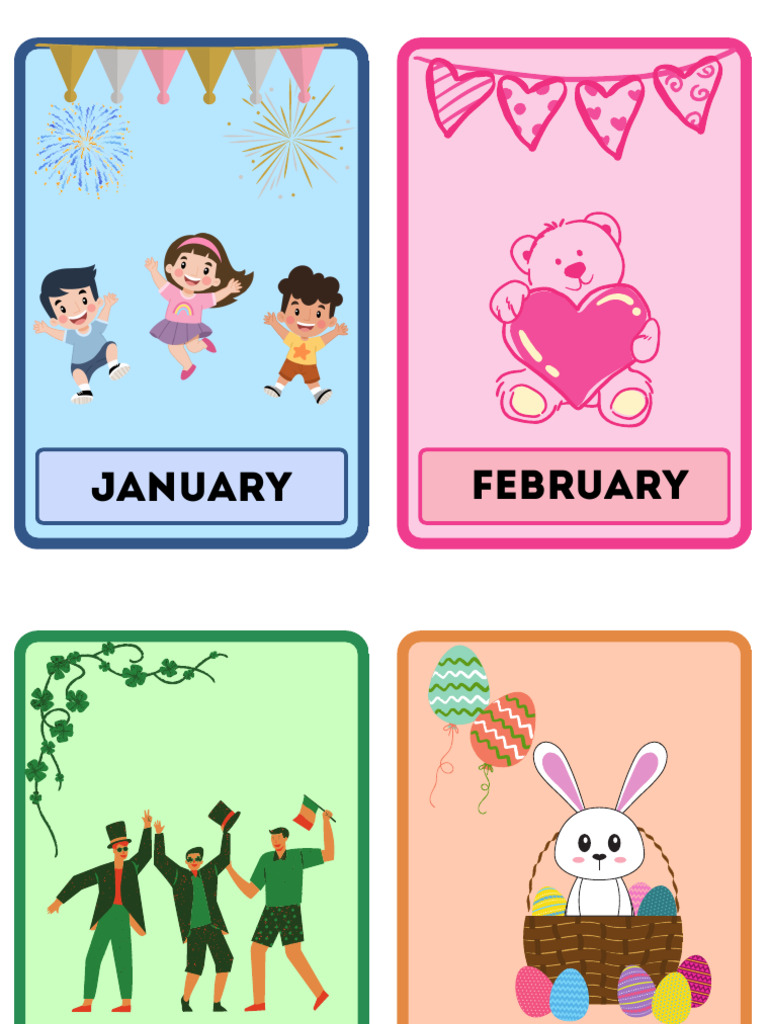 12 Months of The Year Flashcards | PDF