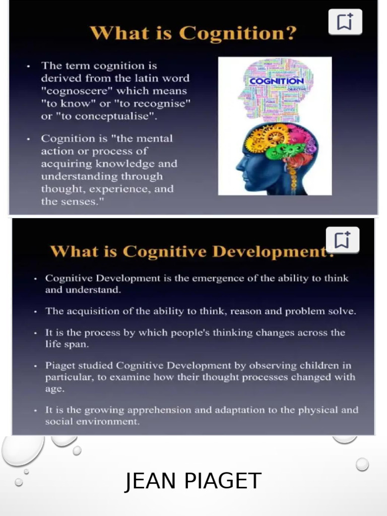 Cognition and Pre Opretiomal Stages-3 | PDF | Thought | Schema (Psychology)