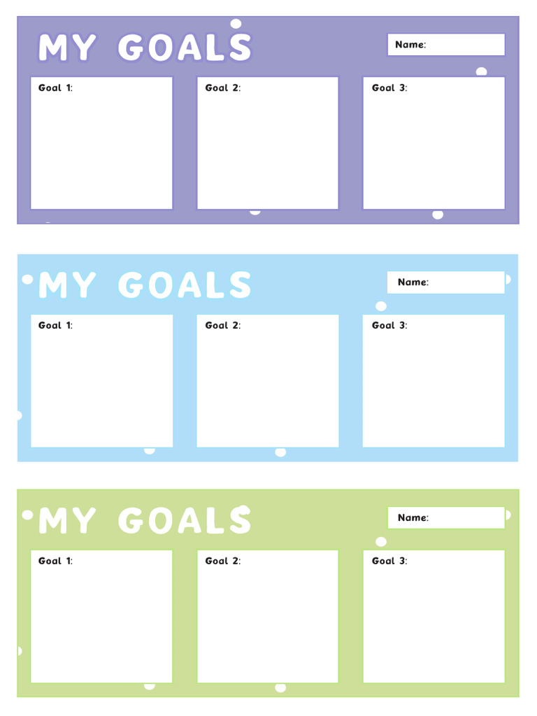 Personal Goal Setting Template | PDF