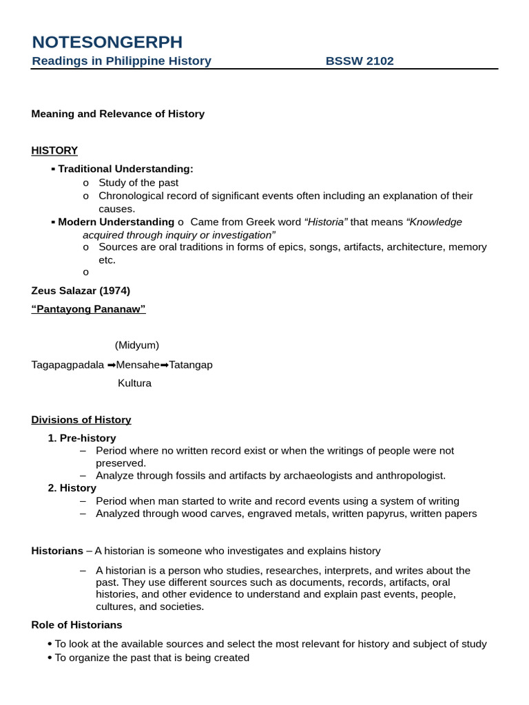 Understanding Philippine History Concepts | PDF