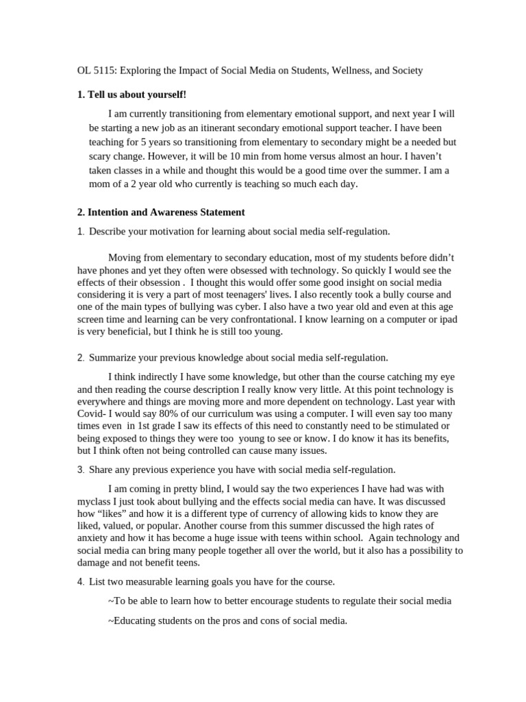 _Mod 1-OL 5115_ Exploring the Impact of Social Media on Students ...