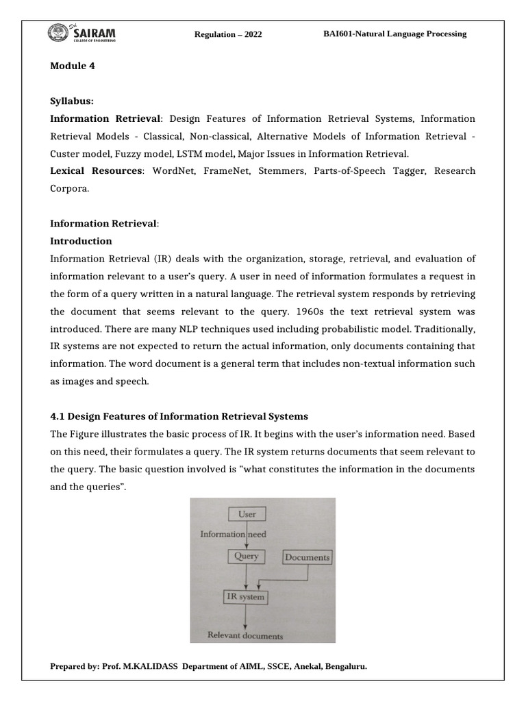 Information Retrieval in NLP Systems | PDF | Information Retrieval ...