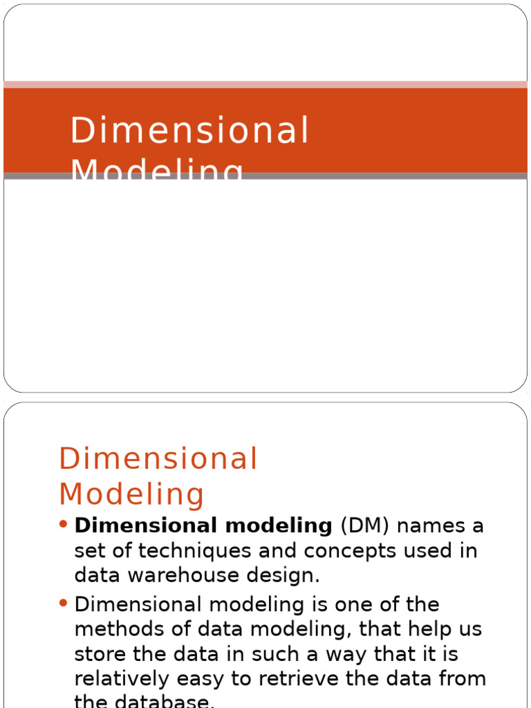 Dimensional Modeling for Data Warehousing | PDF | Data Warehouse ...