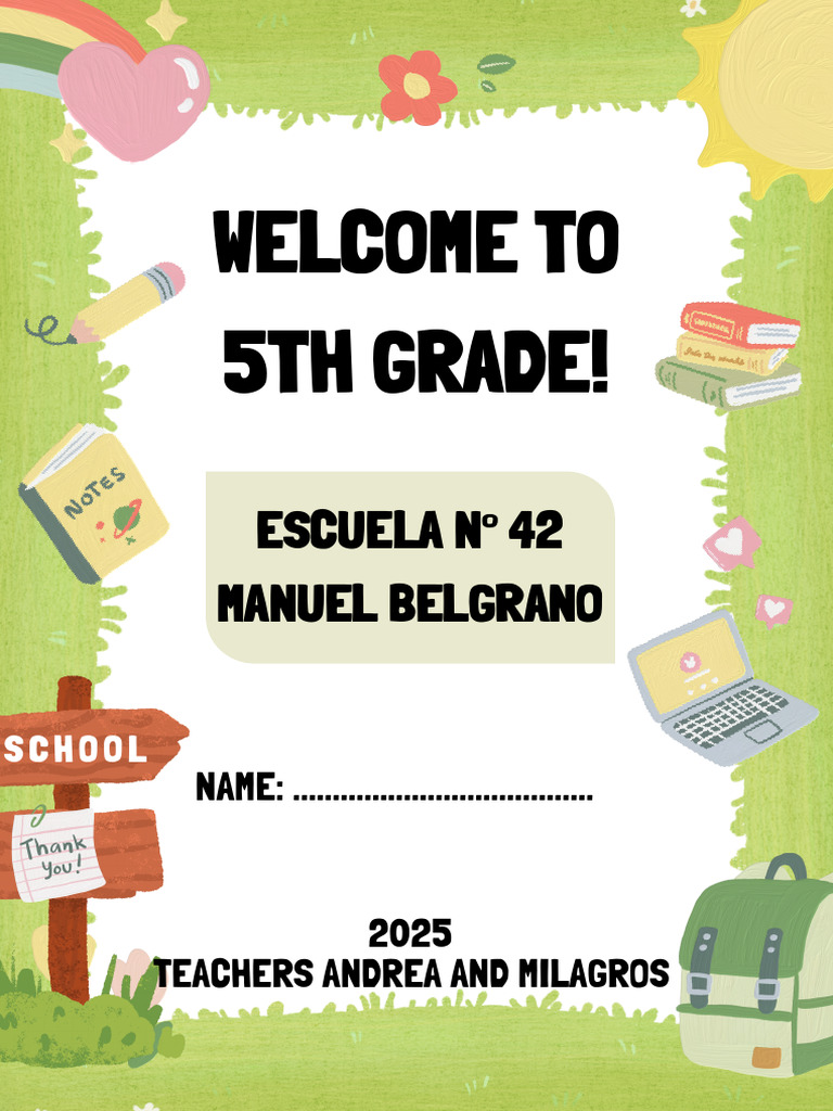 5th Grade Welcome and Activities Guide | PDF