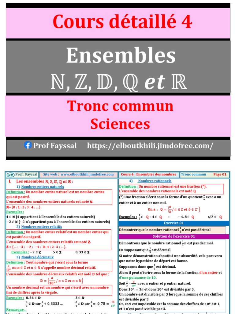 Ensembles des Nombres Rationnels | PDF | Nombre rationnel | Décimal