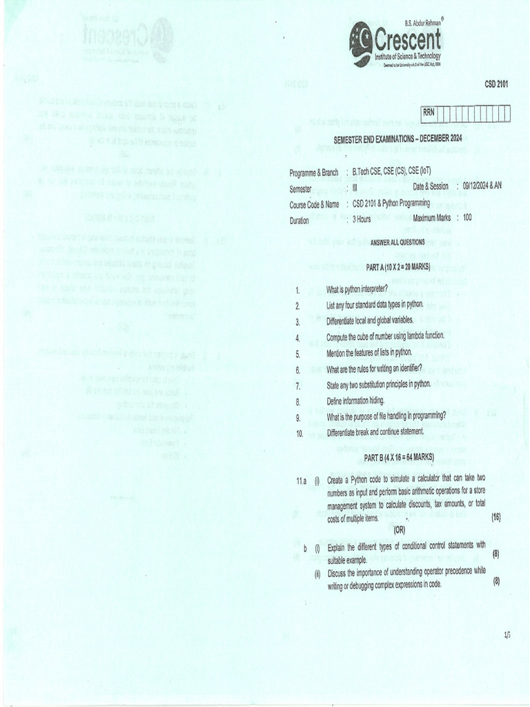 III Semester | PDF
