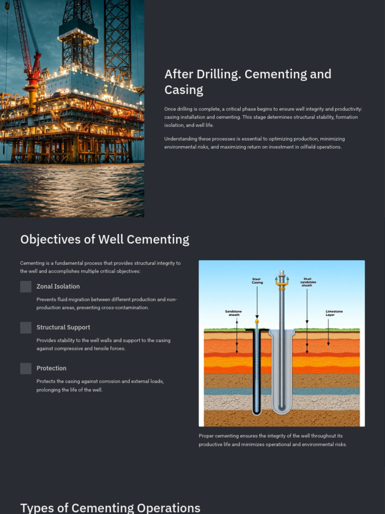 Well Cementing and Casing Essentials | PDF | Cement | Casing (Borehole)