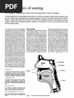 Bio Mechanics of Snoring