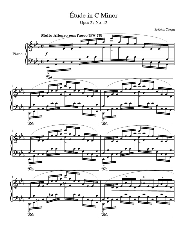 Chopin Étude Op. 25 No. 12 PDF | PDF | Musical Compositions | Classical ...