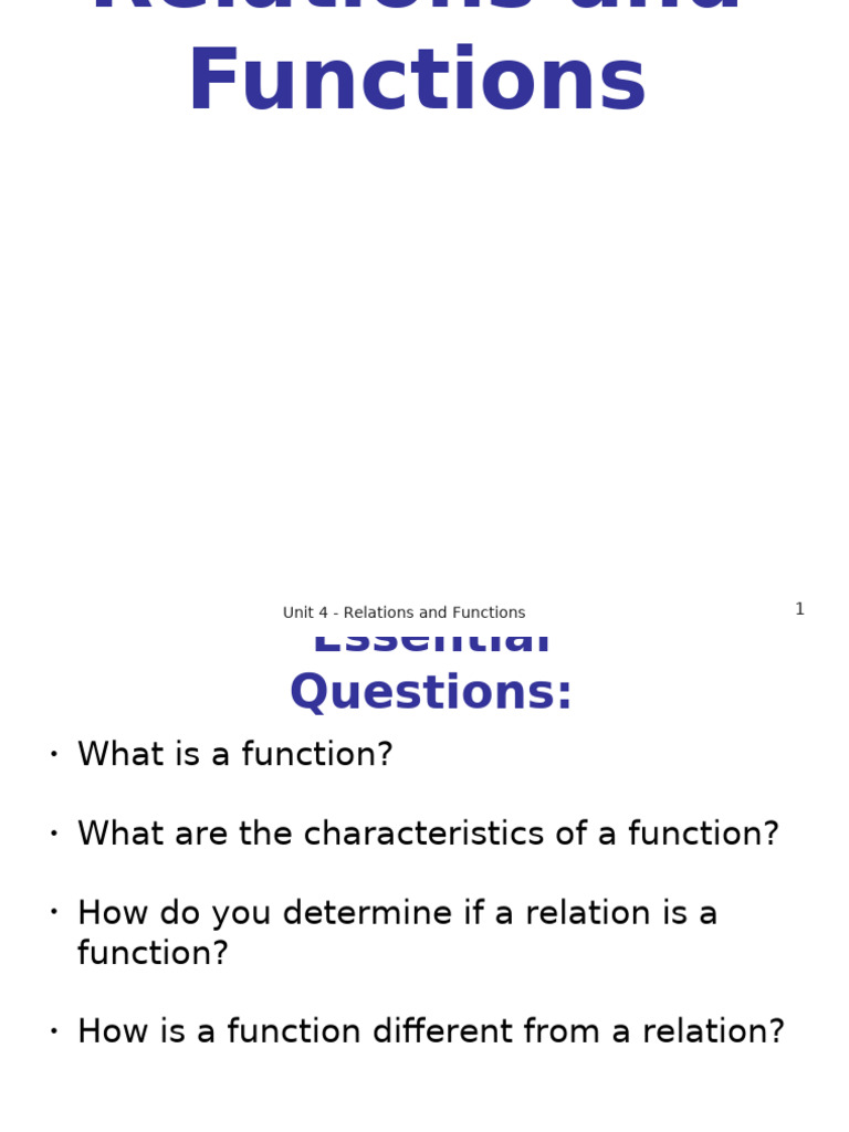 Understanding Relations and Functions | PDF | Function (Mathematics ...