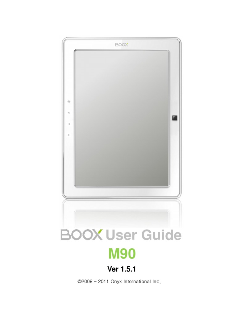 Onyx Boox m90 Manual PDF Icon Portable Document Format