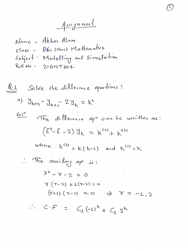 Modelling Assignment | PDF