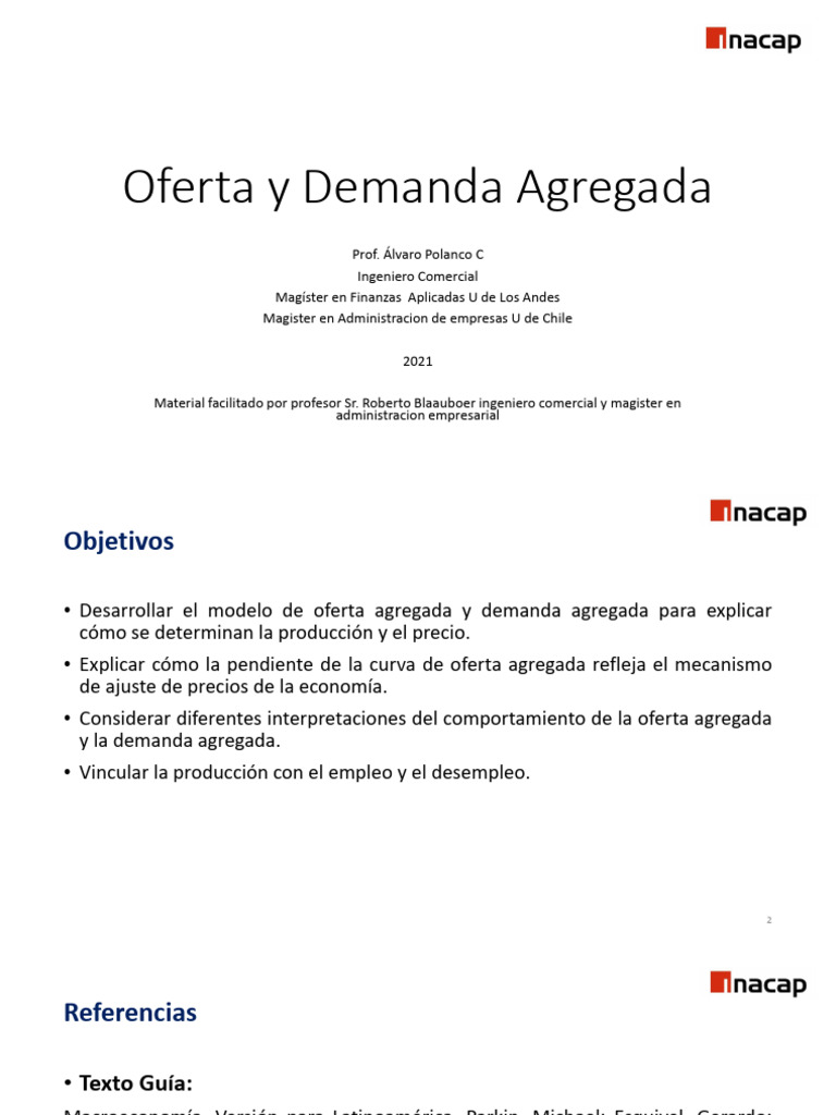 CLASE 4 Oferta y Demanda Agregada | PDF | Oferta (economía) | Precios