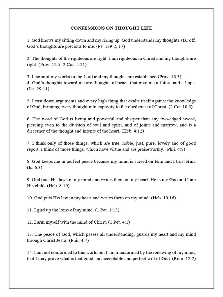 Confessions | PDF | Jesus | Religious Belief And Doctrine