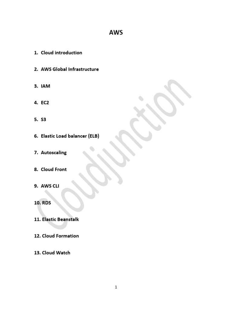 AWS Cloud Computing Overview Guide | PDF | Cloud Computing | Software ...