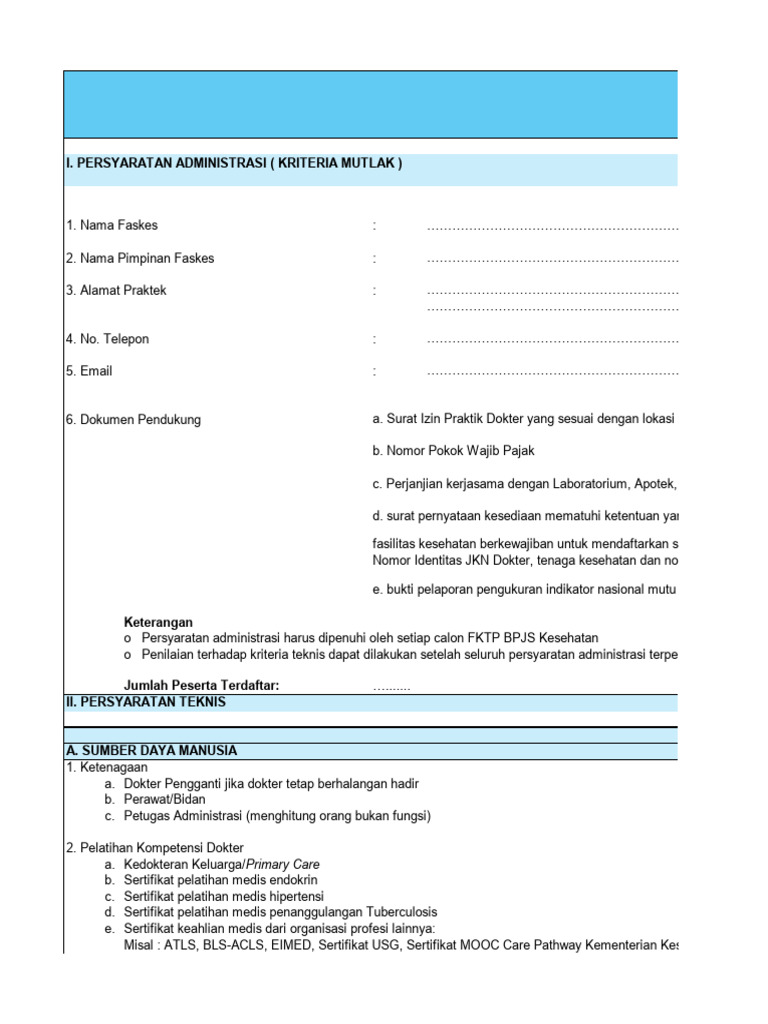 Form Rekredensialing TPMD TPMDG 2025 | PDF