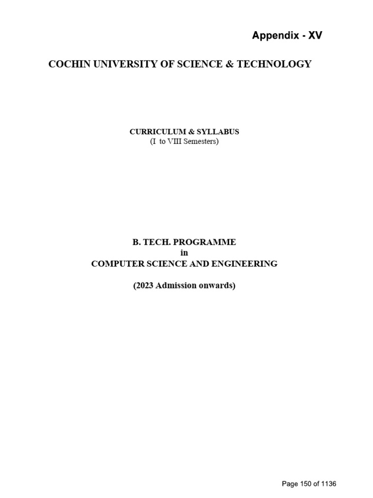 B.Tech Computer Science Syllabus 2023 | PDF | Inductance | Electrical ...