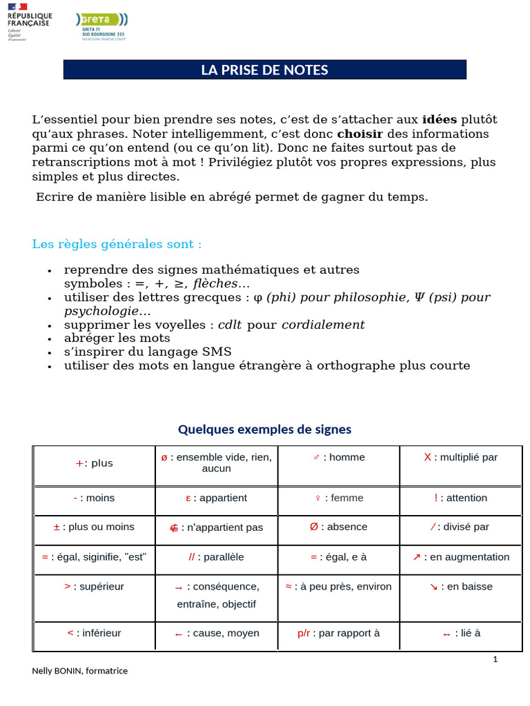 Techniques efficaces pour prendre des notes | PDF | Linguistique