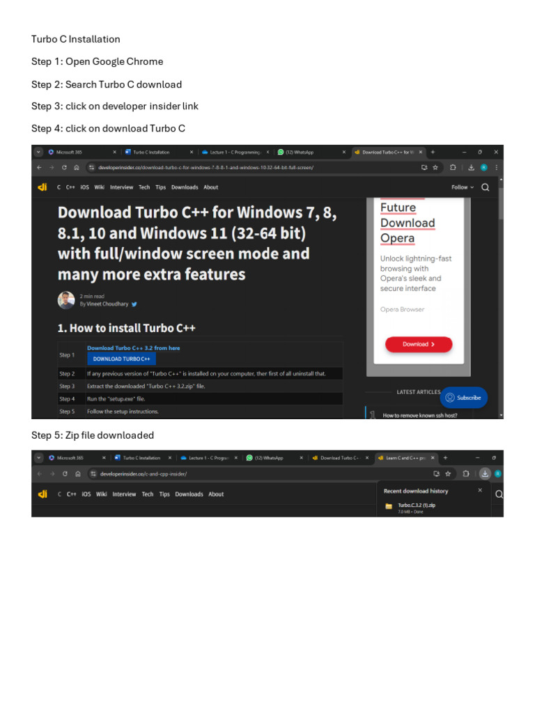 Turbo C Installation Guide | PDF