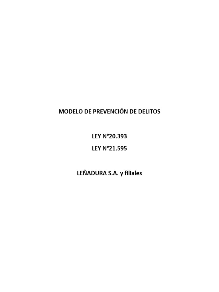 Modelo de Prevención de Delitos en Leñadura | PDF | Cibercrimen ...