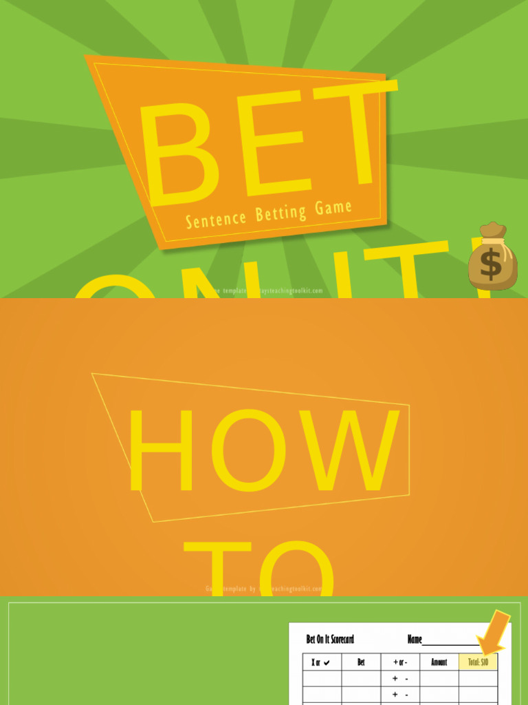 Bet On It 2.0 - Sentence Betting Game | PDF