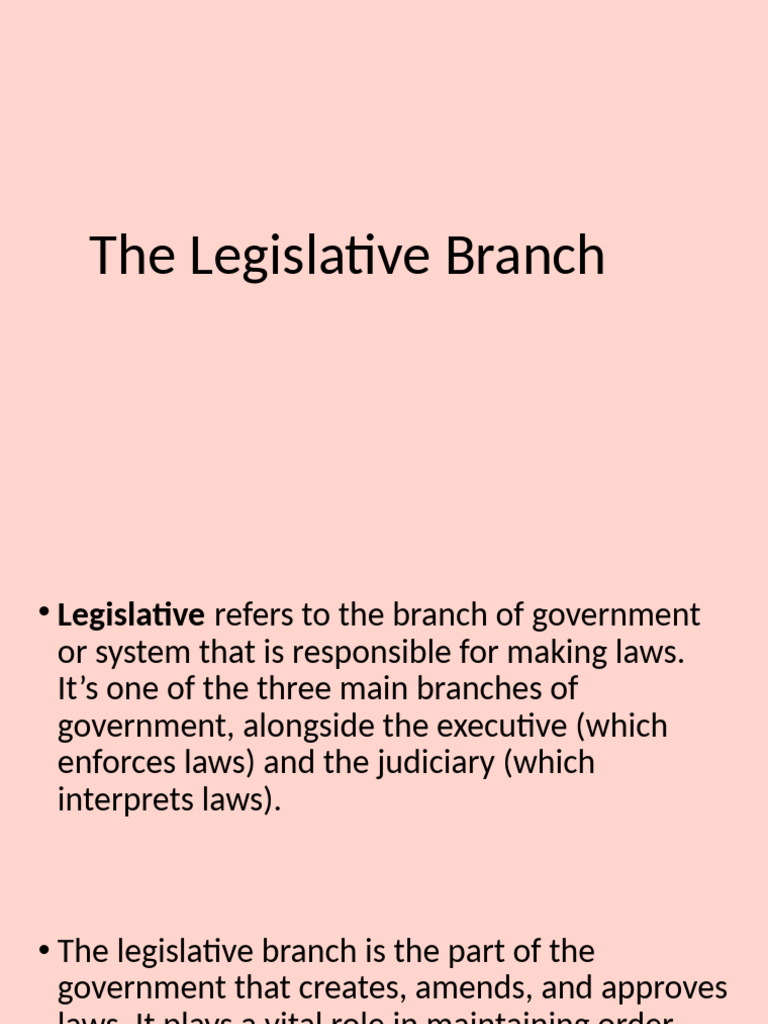 Overview of the Legislative Branch | PDF | Legislature | United States ...