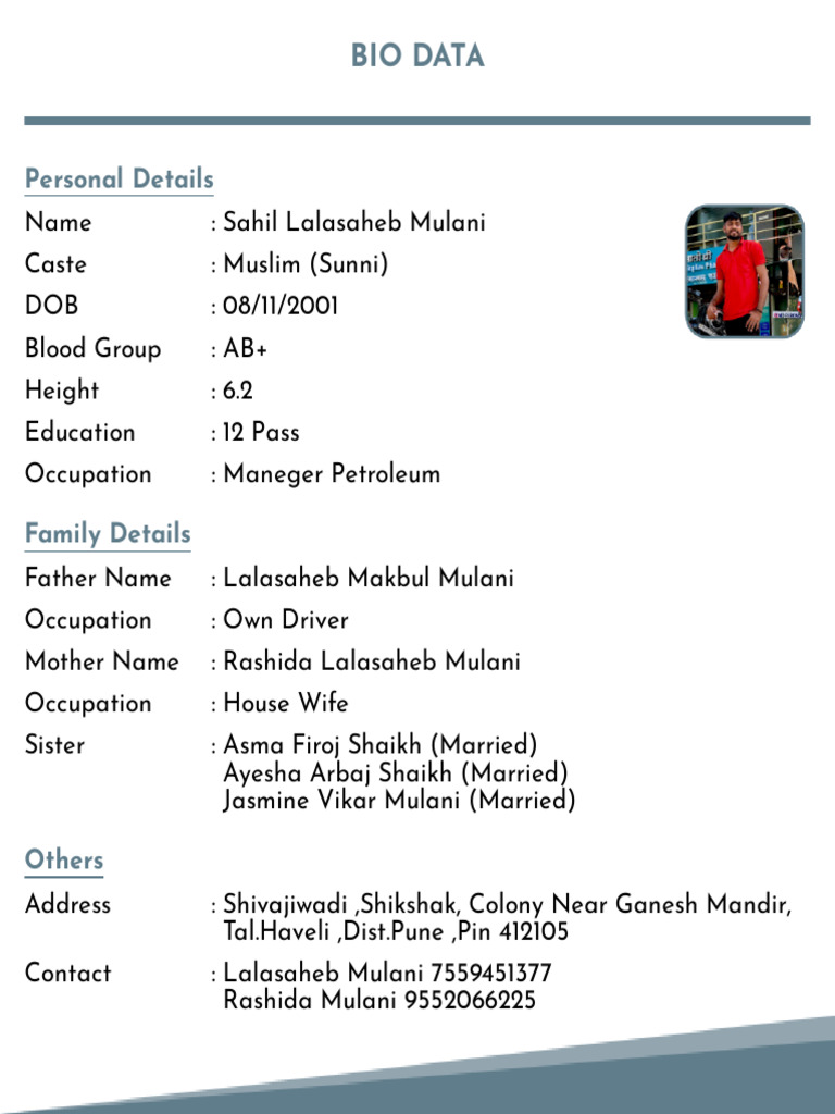 Biodata 3 | PDF