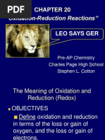 Download Chapter 20 Oxidation-Reduction Reactions by Tegar Maulana SN91850255 doc pdf