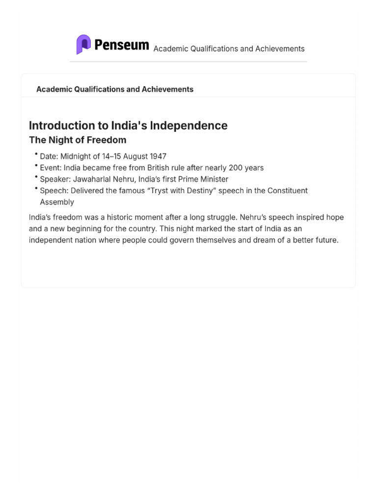 Academic Qualifications and Achievements | PDF