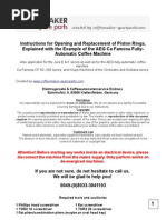 Download AEG Cafamosa CF400 service manual by darekk34 SN91850313 doc pdf