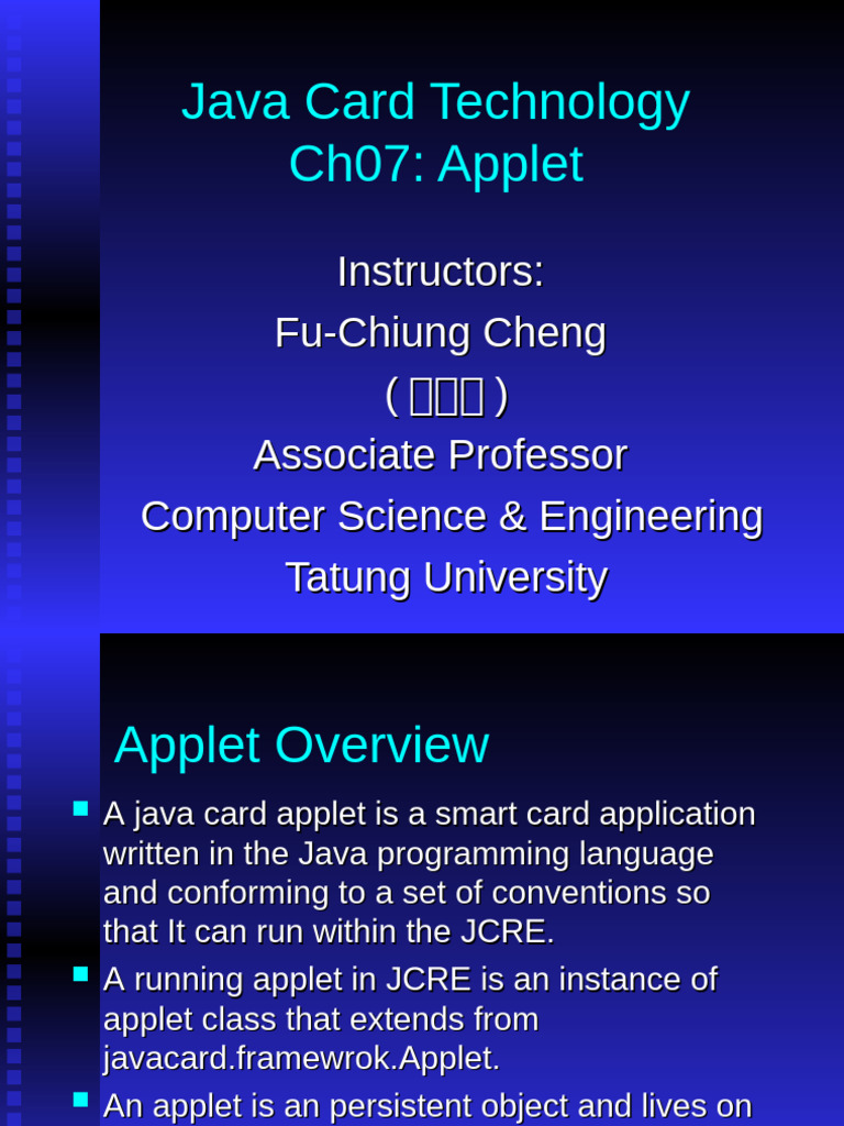 Java Card Applet Overview and Execution | PDF | Method (Computer ...