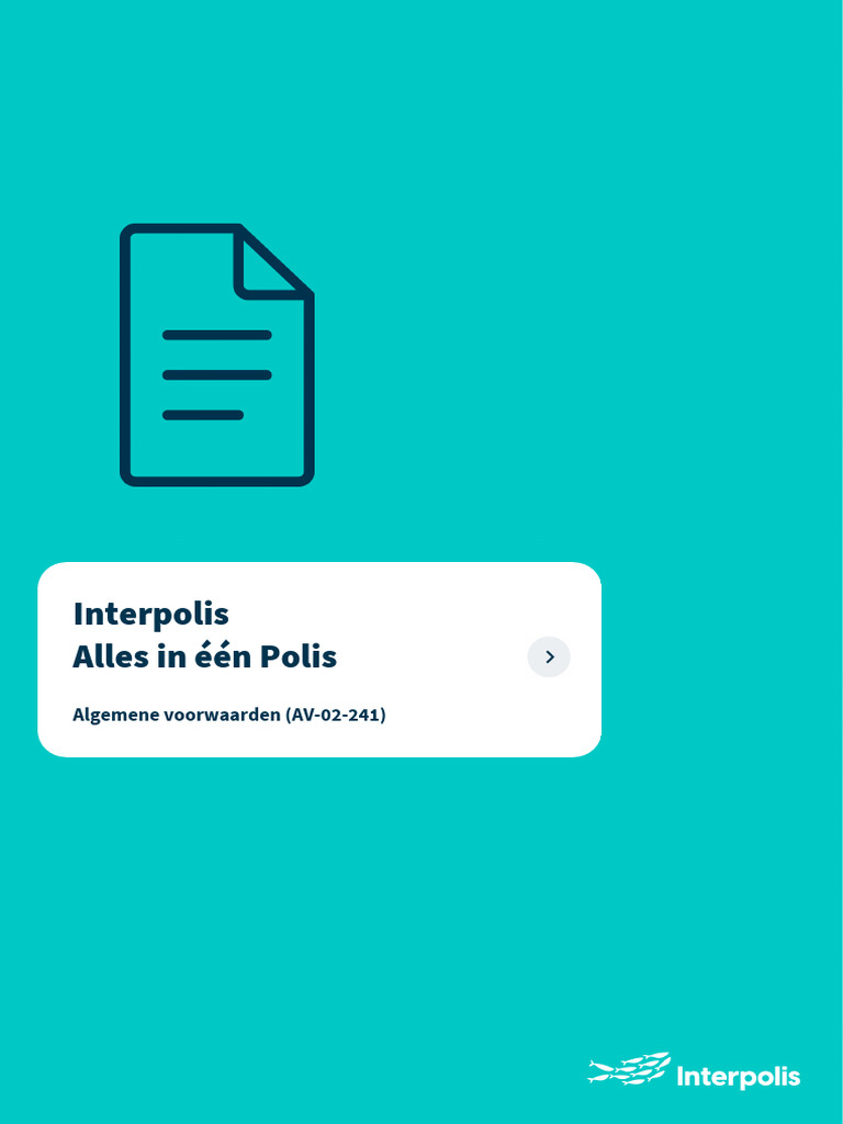 Interpolis Alles in Één Polis: Algemene Voorwaarden (AV-02-241) | PDF